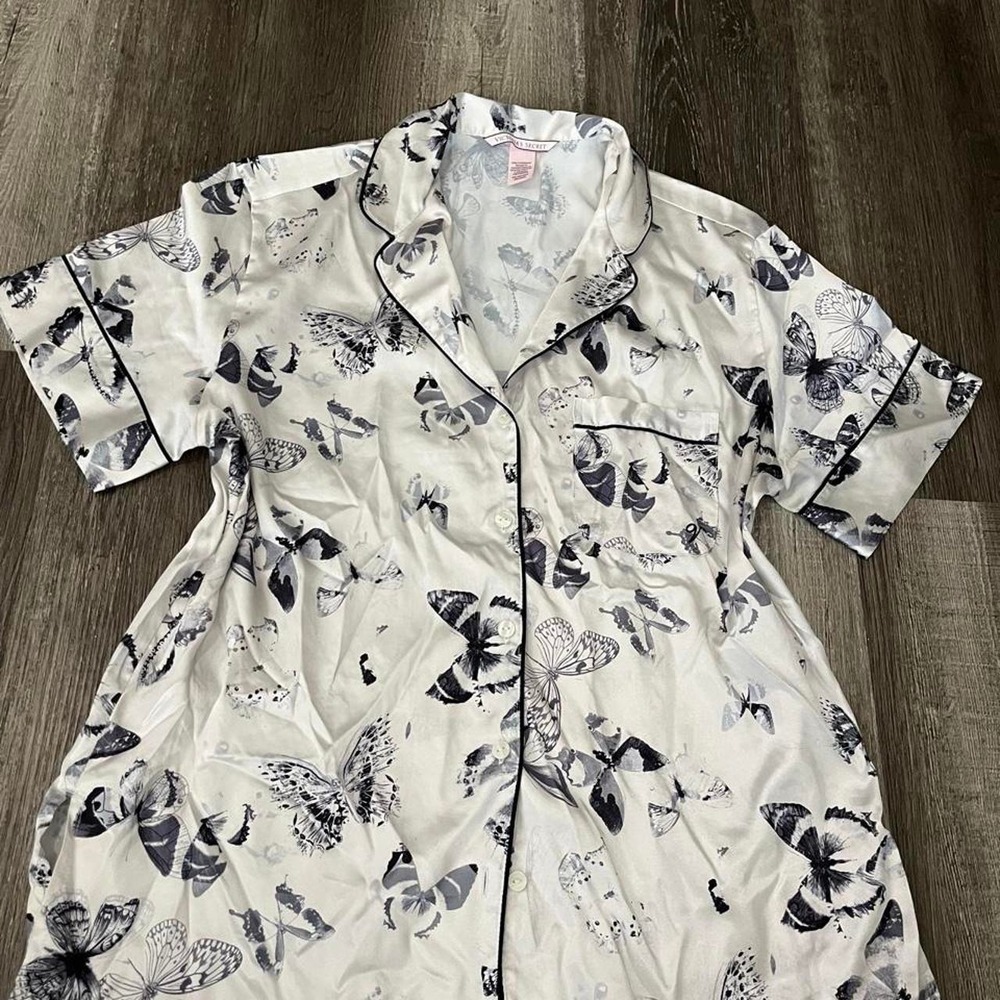 VS Butterfly Silk Pajama Top